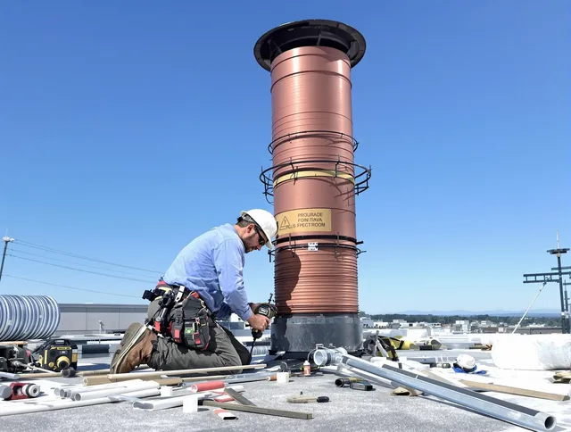 Installed chimney liner by Gainesville Chimney Sweep in Gainesville, FL