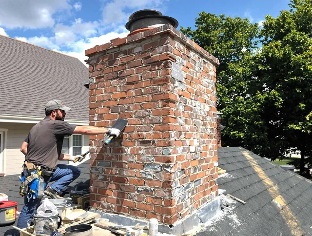 Completed chimney rebuild by Gainesville Chimney Sweep in Gainesville, FL