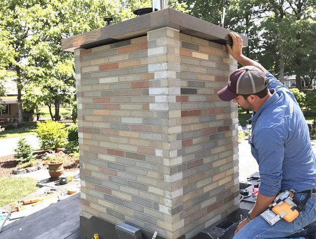 Gainesville Chimney Sweep completing a modern chimney remodel in Gainesville, FL